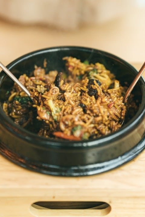 Seafood Machbous Claypot / 110 AED