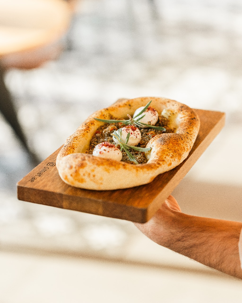 Zaatar Labneh Flatbread / 35 AED